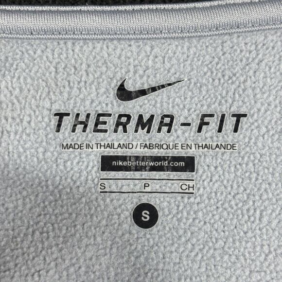Nike Therma-Fit Jacket Women's Small Gray Full Zip Fleece Hoodie Hooded - Picture 7 of 9